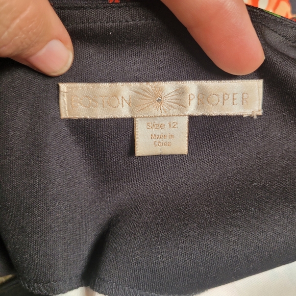 Boston Proper floral and paisley print sleeveless sheath dress. - Picture 2 of 6